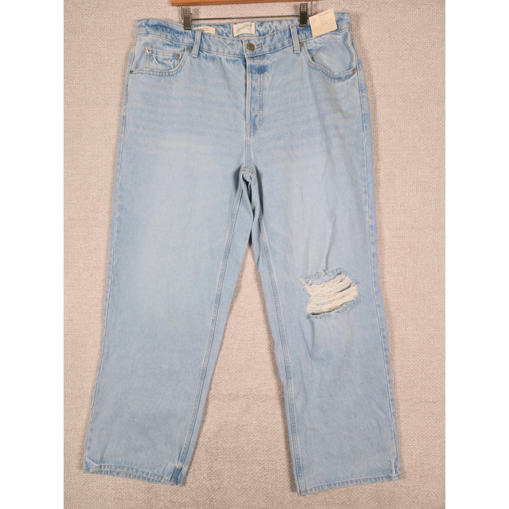 Universal Thread Womens Size 17R 90s Baggy Jeans Light Wash Distressed Cotton